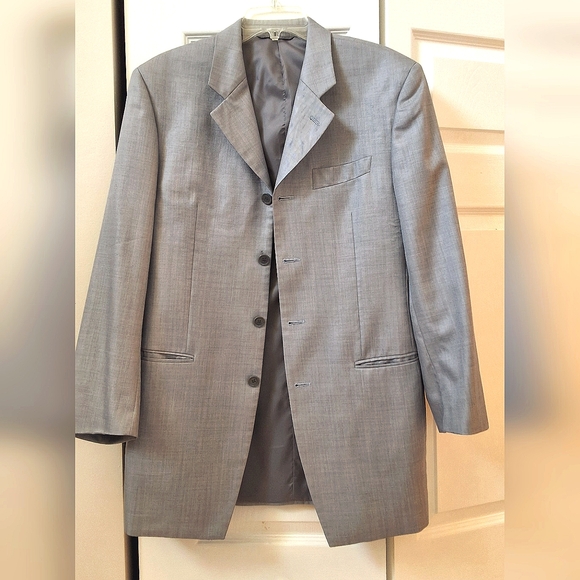 Raspinni,(Revised)Men's 38R, Medium Gray Blazer - Picture 1 of 10